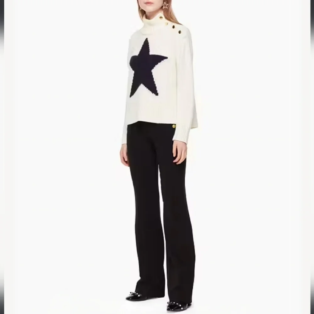 Kate Spade Star Turtleneck Sweater Size Large